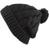 image:imageWomen and Men Beanie Daily Winter Oversized Thick Stretchy Knitted Pom Pom Beanie Fleece Lined Beanie Hat1 Curly Black