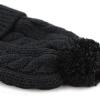image:imageWomen and Men Beanie Daily Winter Oversized Thick Stretchy Knitted Pom Pom Beanie Fleece Lined Beanie Hat1 Curly Black