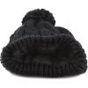 image:imageWomen and Men Beanie Daily Winter Oversized Thick Stretchy Knitted Pom Pom Beanie Fleece Lined Beanie Hat1 Curly Black