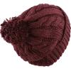 image:imageWomen and Men Beanie Daily Winter Oversized Thick Stretchy Knitted Pom Pom Beanie Fleece Lined Beanie Hat1 Curly Burgundy