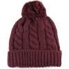 image:imageWomen and Men Beanie Daily Winter Oversized Thick Stretchy Knitted Pom Pom Beanie Fleece Lined Beanie Hat1 Curly Burgundy