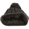 image:imageWomen and Men Beanie Daily Winter Oversized Thick Stretchy Knitted Pom Pom Beanie Fleece Lined Beanie Hat1 Curly Dark Brown