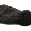 image:imageWomen and Men Beanie Daily Winter Oversized Thick Stretchy Knitted Pom Pom Beanie Fleece Lined Beanie Hat1 Curly Dark Brown