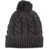 image:imageWomen and Men Beanie Daily Winter Oversized Thick Stretchy Knitted Pom Pom Beanie Fleece Lined Beanie Hat1 Curly Dark Grey