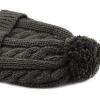 image:imageWomen and Men Beanie Daily Winter Oversized Thick Stretchy Knitted Pom Pom Beanie Fleece Lined Beanie Hat1 Curly Dark Grey