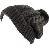 image:imageWomen and Men Beanie Daily Winter Oversized Thick Stretchy Knitted Pom Pom Beanie Fleece Lined Beanie Hat1 Curly Dark Grey