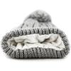 image:imageWomen and Men Beanie Daily Winter Oversized Thick Stretchy Knitted Pom Pom Beanie Fleece Lined Beanie Hat1 Curly Grey