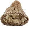 image:imageWomen and Men Beanie Daily Winter Oversized Thick Stretchy Knitted Pom Pom Beanie Fleece Lined Beanie Hat1 Curly Khaki