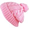 image:imageWomen and Men Beanie Daily Winter Oversized Thick Stretchy Knitted Pom Pom Beanie Fleece Lined Beanie Hat1 Curly Light Pink