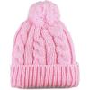 image:imageWomen and Men Beanie Daily Winter Oversized Thick Stretchy Knitted Pom Pom Beanie Fleece Lined Beanie Hat1 Curly Light Pink