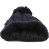image:imageWomen and Men Beanie Daily Winter Oversized Thick Stretchy Knitted Pom Pom Beanie Fleece Lined Beanie Hat1 Curly Navy