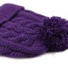 image:imageWomen and Men Beanie Daily Winter Oversized Thick Stretchy Knitted Pom Pom Beanie Fleece Lined Beanie Hat1 Curly Purple