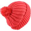 image:imageWomen and Men Beanie Daily Winter Oversized Thick Stretchy Knitted Pom Pom Beanie Fleece Lined Beanie Hat2 Straight Coral