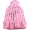 image:imageWomen and Men Beanie Daily Winter Oversized Thick Stretchy Knitted Pom Pom Beanie Fleece Lined Beanie Hat2 Straight Light Pink