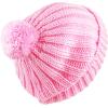 image:imageWomen and Men Beanie Daily Winter Oversized Thick Stretchy Knitted Pom Pom Beanie Fleece Lined Beanie Hat2 Straight Light Pink