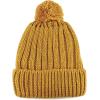 image:imageWomen and Men Beanie Daily Winter Oversized Thick Stretchy Knitted Pom Pom Beanie Fleece Lined Beanie Hat2 Straight Mustard