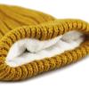 image:imageWomen and Men Beanie Daily Winter Oversized Thick Stretchy Knitted Pom Pom Beanie Fleece Lined Beanie Hat2 Straight Mustard