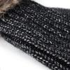 image:imageWomen and Men Beanie Daily Winter Oversized Thick Stretchy Knitted Pom Pom Beanie Fleece Lined Beanie Hat3 Metallic Black