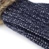 image:imageWomen and Men Beanie Daily Winter Oversized Thick Stretchy Knitted Pom Pom Beanie Fleece Lined Beanie Hat3 Metallic Navy