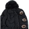 image:imageWomen and Men Beanie Daily Winter Oversized Thick Stretchy Knitted Pom Pom Beanie Fleece Lined Beanie Hat4 1102  Black