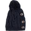 image:imageWomen and Men Beanie Daily Winter Oversized Thick Stretchy Knitted Pom Pom Beanie Fleece Lined Beanie Hat4 1102  Black
