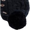 image:imageWomen and Men Beanie Daily Winter Oversized Thick Stretchy Knitted Pom Pom Beanie Fleece Lined Beanie Hat4 1102  Black
