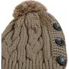 image:imageWomen and Men Beanie Daily Winter Oversized Thick Stretchy Knitted Pom Pom Beanie Fleece Lined Beanie Hat4 1102  Taupe