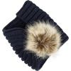 image:imageWomen and Men Beanie Daily Winter Oversized Thick Stretchy Knitted Pom Pom Beanie Fleece Lined Beanie Hat4 1105  Black