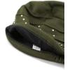image:imageWomens Handmade Rhinestone Warm Baggy Fleece Lined Slouch BeanieampVisor Hat2 Ribbon2  Olive