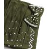 image:imageWomens Handmade Rhinestone Warm Baggy Fleece Lined Slouch BeanieampVisor Hat2 Ribbon2  Olive