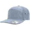 image:image7 Panel Corduroy Cap  Structured Cotton Snapback Flat Bill Adjustable Unisex Streetwear HatBlue