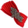 image:imageTHE HAT DEPOT 700HB80 Sequin Knit Headband with Flower Decoration Red