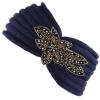 image:imageTHE HAT DEPOT 700HB80 Sequin Knit Headband with Flower Decoration8colors Navy