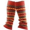 image:imageThe Hat Depot  Long Womens Knit Boot Topper Leg Warmer2 Style 2  Orange
