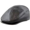 image:imageThe Hat Depot  Made in USA Proudly Premium Quality Genuine Leather Gatsby Ivy Soft Ascot Hat1 Made in Usa  Leather Black