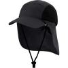 image:imageThe Hat Depot  Outdoor Safari Hiking Fishing Sun Block Cap Hat1 Cap  Black