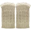 image:imageThe Hat Depot  Short Womens Knit Boot Topper Leg Warmer1 Style 7  Beige