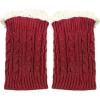 image:imageThe Hat Depot  Short Womens Knit Boot Topper Leg Warmer1 Style 7  Red
