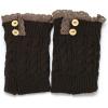 image:imageThe Hat Depot  Short Womens Knit Boot Topper Leg Warmer2 Style 3  Brown