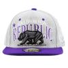 image:imageThe Hat Depot 1300A Premium Quality Republic California Soft Heather Grey Snapback Cap Purple