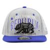image:imageThe Hat Depot 1300A Premium Quality Republic California Soft Heather Grey Snapback Cap Royal