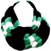 image:imageThe Hat Depot 1300sf Unisex Knit Sporty Stripe Fashion Winter Long ScarfBlackKgreen