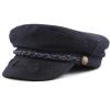 image:imageThe Hat Depot 1400CD1970 Winter Unisex 100 Wool Greek Fishermans Hat LXL Navy