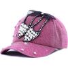 image:imageThe Hat Depot 200h5368sbeaded Crystal Rhinestone Shoes Design Glitter Cap 6colorsPeach