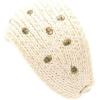 image:imageThe Hat Depot 700HB34 Hand Knit Crocheted Headband with Skull Jewels6colorsIvory