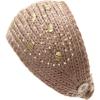 image:imageThe Hat Depot 700hb34a Hand Knit Crocheted Headband with Skull Jewels6colorsBrown