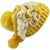 image:imageThe Hat Depot 700whwa12 Celeb Style Shiny Stone Pom Pom Hand Made Knit HatMustard