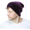 image:imageThe Hat Depot Classic Daily Beanie Knit Skull Long Plain Ski Hat  Made in USAPurple