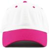 image:imageThe Hat Depot Cotton Dad Unisex Blank Washed Low Profile Baseball Cap HatWhiteHot Pink