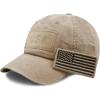 image:imageThe Hat Depot Cotton amp Pigment Low Profile Tactical Operator USA Flag Patch Military Army Cap1 Pigment  Khaki